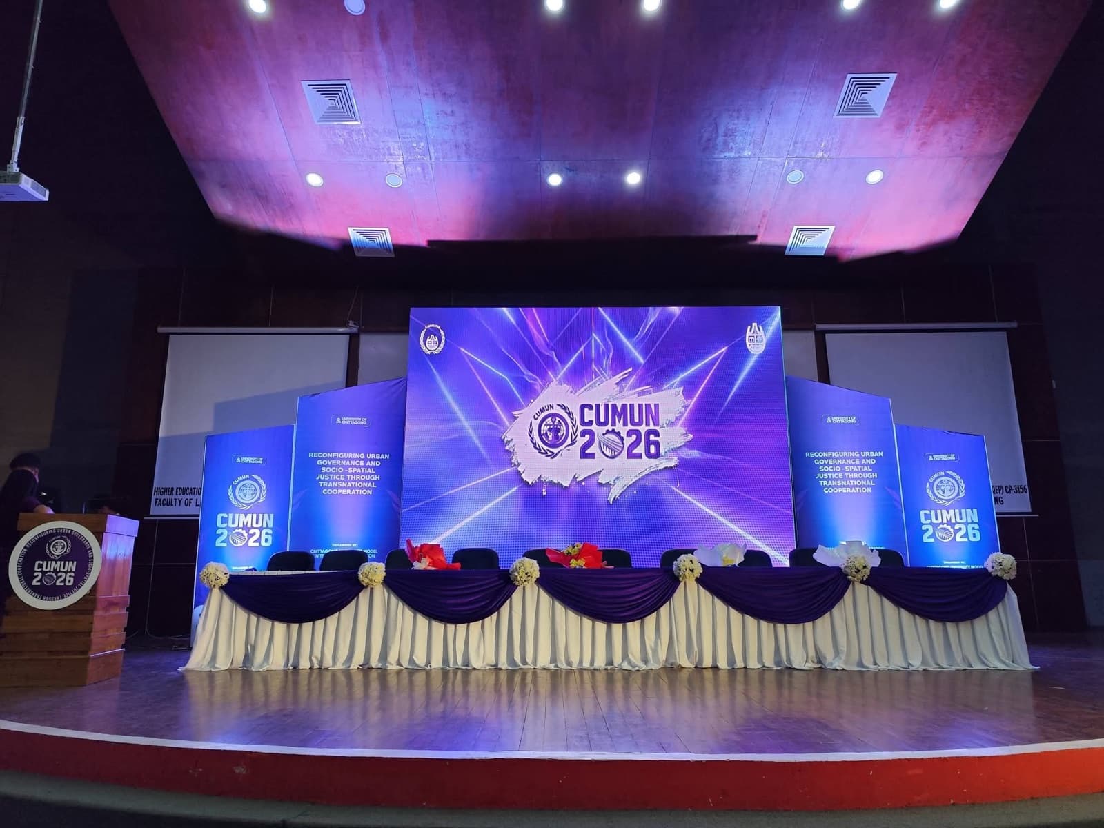 CUMUN 2026 opening ceremony stage