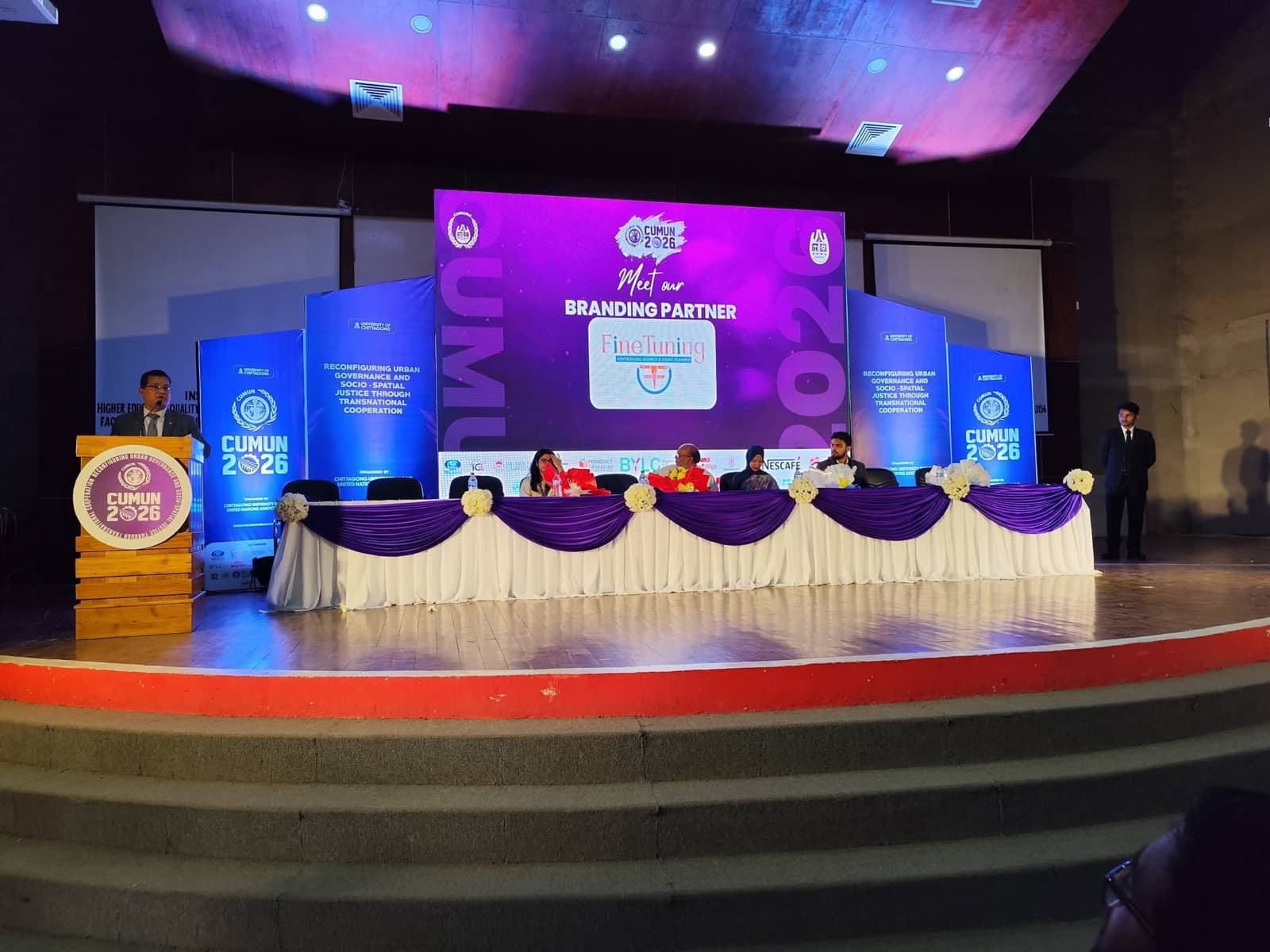Dignitaries and delegates at the CUMUN 2026 opening ceremony